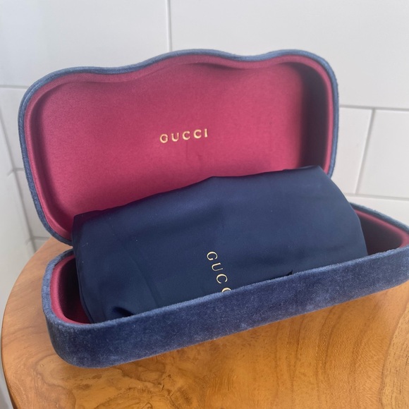 Authentic Gucci Oversized Sunglasses 0178s Blue - Picture 10 of 10
